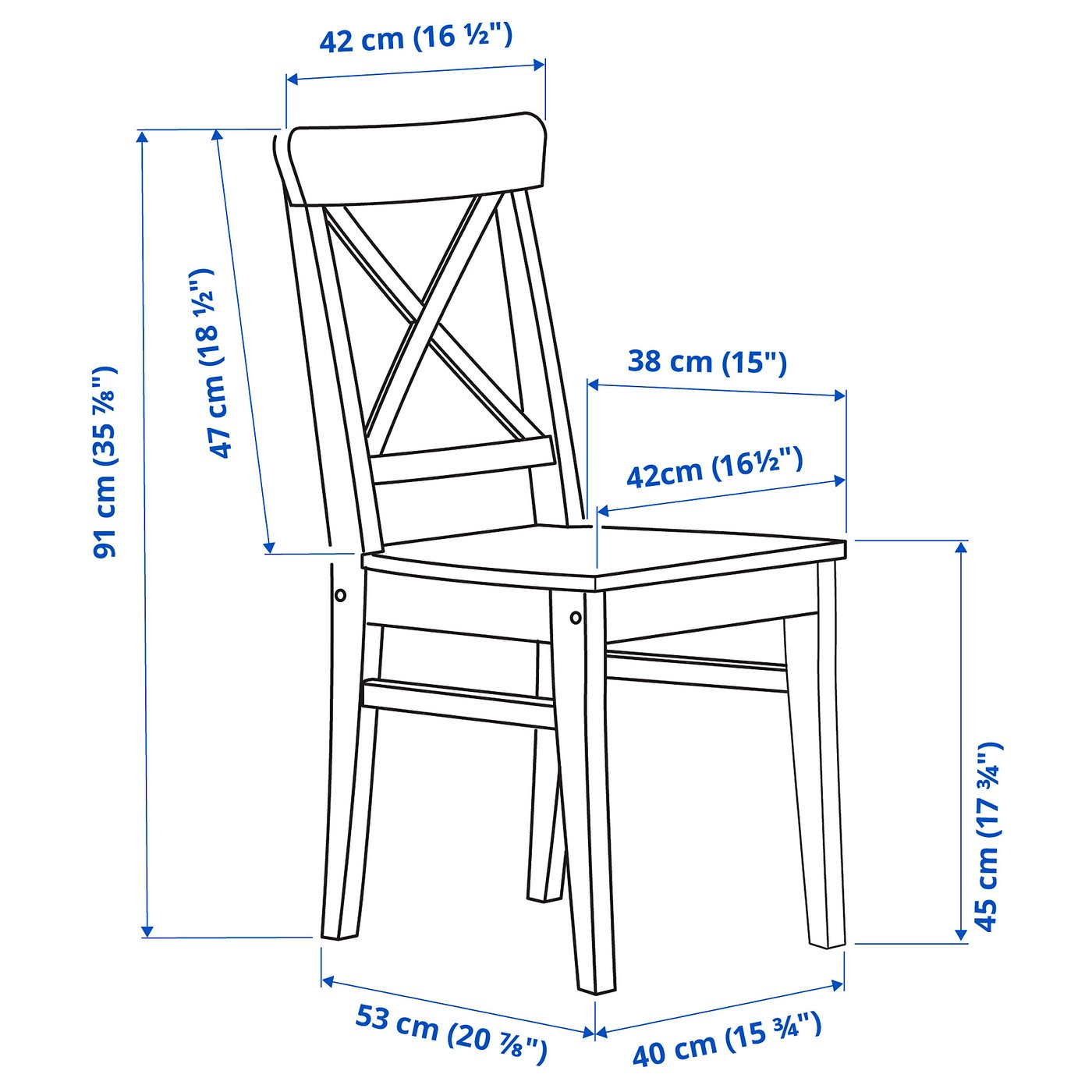 Ingolf Sedia Mordente Anticato Ikea It