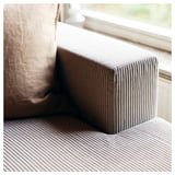 Questa immagine mostra un pezzo del divano modulare ikea JÄTTEBO in velluto a coste beige, che mostra il suo design morbido, confortevole e pratico.