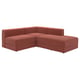 JÄTTEBO Divano ang 2,5 posti/chaise-longue, destro/Samsala marrone-rosso