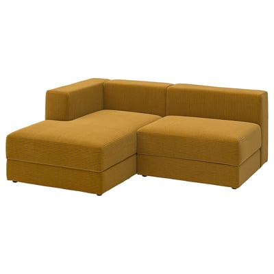 JÄTTEBO Divano comp 2,5 posti/chaise-longue, sinistro/Samsala ambra