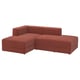 JÄTTEBO Moduli chaise-longue, Samsala marrone-rosso