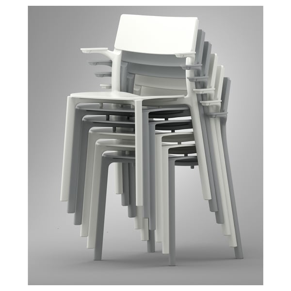 Janinge Sedia Con Braccioli Bianco Ikea It