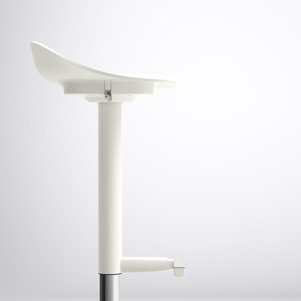 Sedia impilabile moderna regolabile, bianca, design elegante, altezza regolabile.