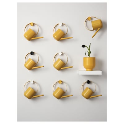 Tre ganci colorati a forma di fiocco di neve, gialli, bianchi e neri; Retro adesivo, realizzato in plastica ABS, per la decorazione e la conservazione delle pareti.