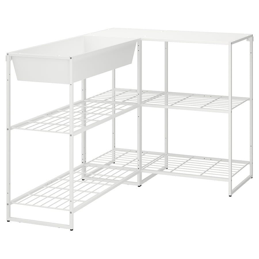 JOSTEIN scaffale, da interno/esterno/metallo bianco, 41x40x90 cm