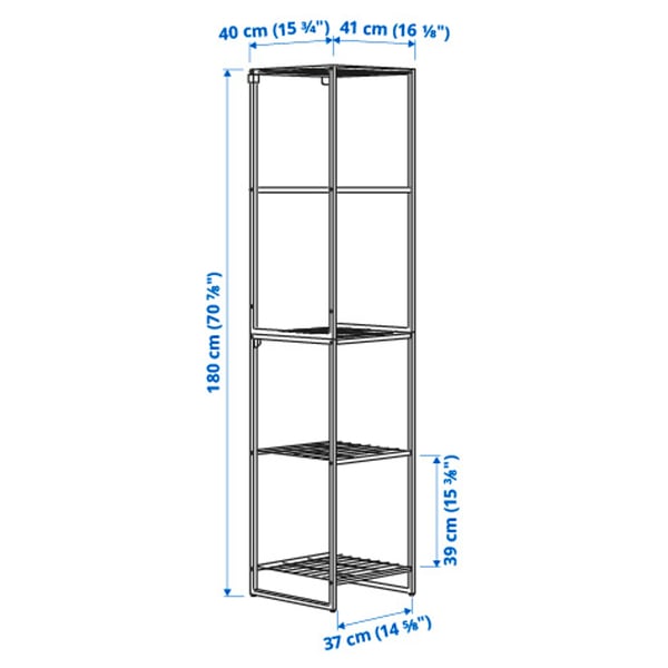 JOSTEIN scaffale, da interno/esterno/filo di metallo bianco, 81x40x90 cm -  IKEA Italia