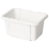 Scatola allungabile bianca KACKLA, plastica, forma rettangolare, design minimalista.