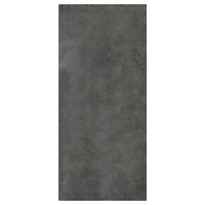 Un pannello rettangolare grigio scuro con una texture sottile, che ricorda il cemento, parte della serie KALHYTTAN.