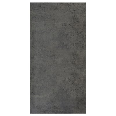 Pannello KALHYTTAN effetto cemento grigio scuro, texture rettangolare e liscia.