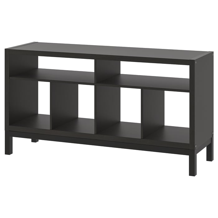 KALLAX mobile TV con base, marrone-nero, 147x39x78 cm - IKEA Italia