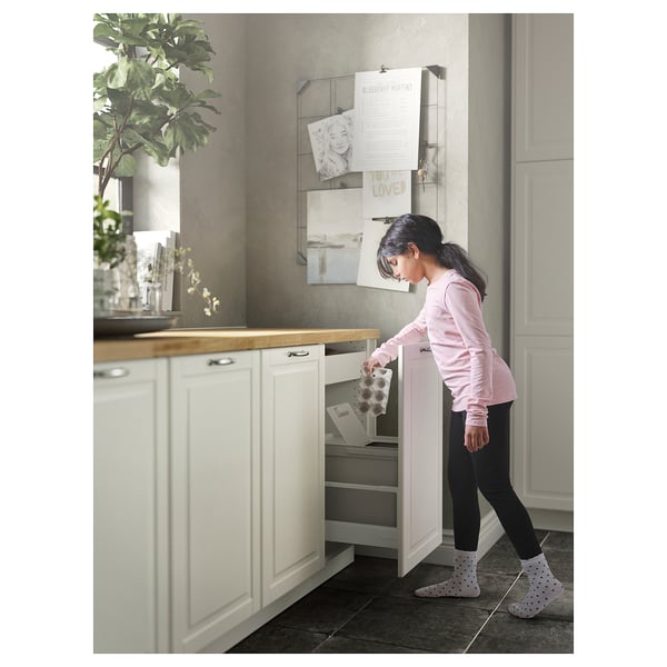 KARLBY Piano di lavoro su misura, rovere/impiallacciatura, 30-45x3.8 cm