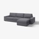 KIVIK Divano a 4 posti con chaise-longue, Gunnared grigio fumo