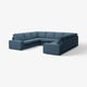 KIVIK: divano a forma di U blu a forma di U, design moderno, tappezzeria comoda.