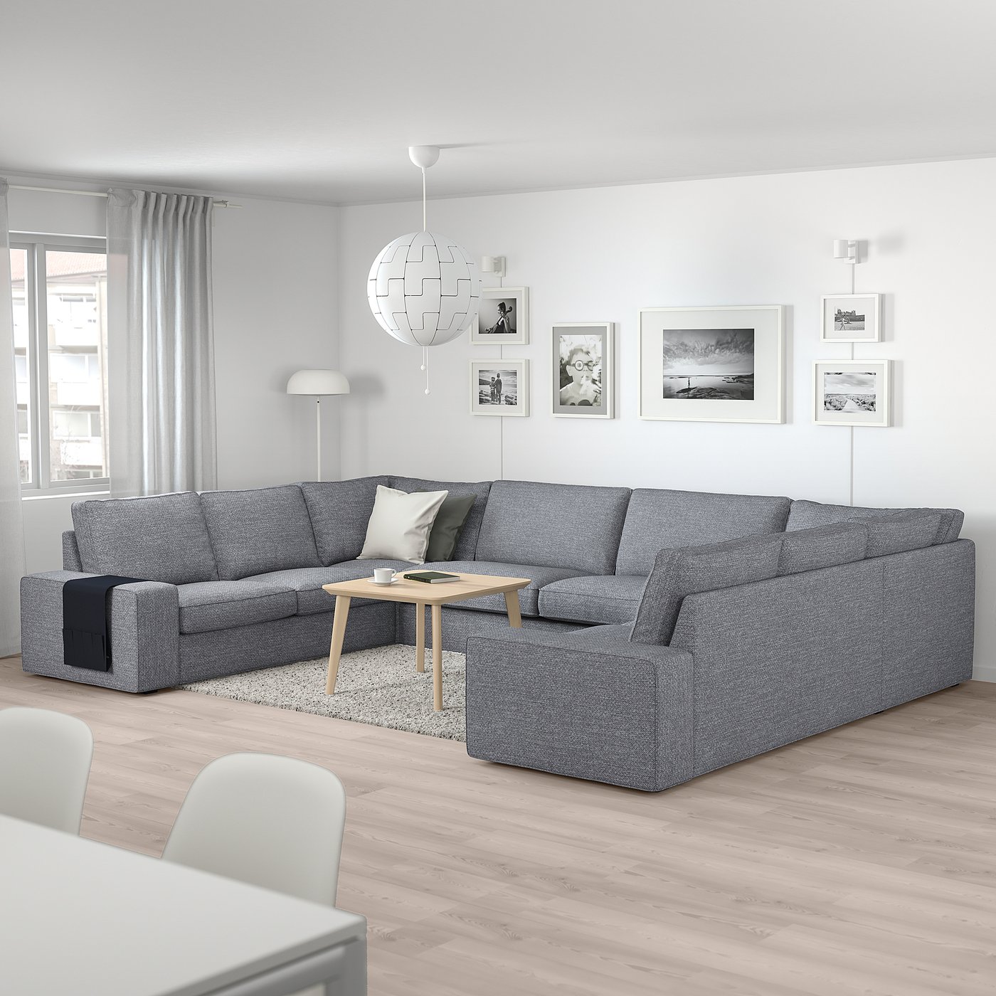 Kivik Divano A U A 7 Posti Lejde Grigio Nero Ikea It