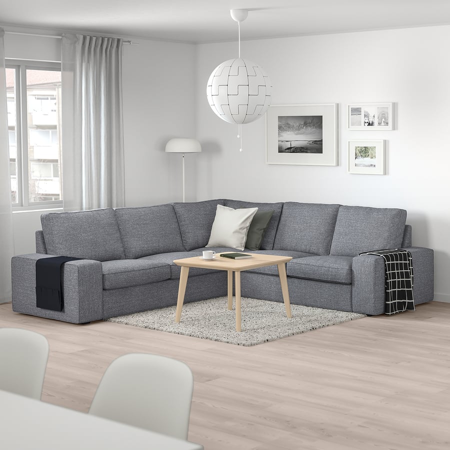 KIVIK Divano angolare a 4 posti, Lejde grigio/nero IKEA Italia