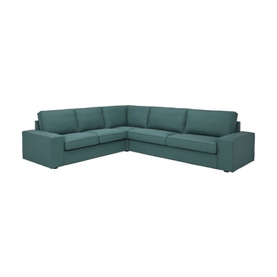 Divano componibile angolare verde acqua KIVIK, design moderno ed elegante con morbidi cuscini.