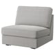 Opzione: Divano letto a 1 posto in tessuto grigio chiaro KIVIK, design moderno ed elegante senza braccioli.