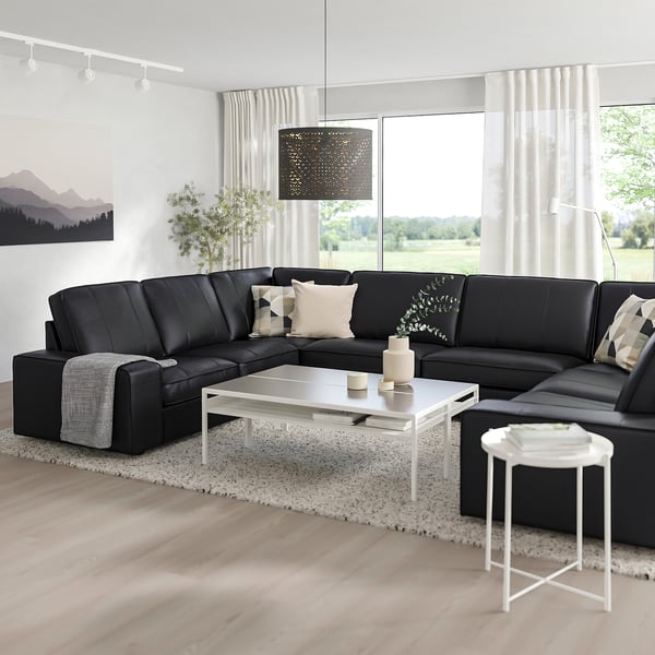 KIVIK Divano a U a 7 posti - 9 posti Grann/Bomstad nero - IKEA