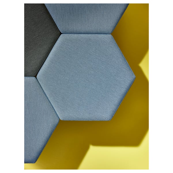 KJUGE Pouf con contenitore, Knisa azzurro intenso
