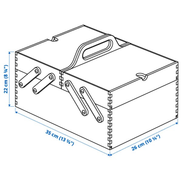 Illustrazione con le misure del prodotto: KLÄMMEMACKA.