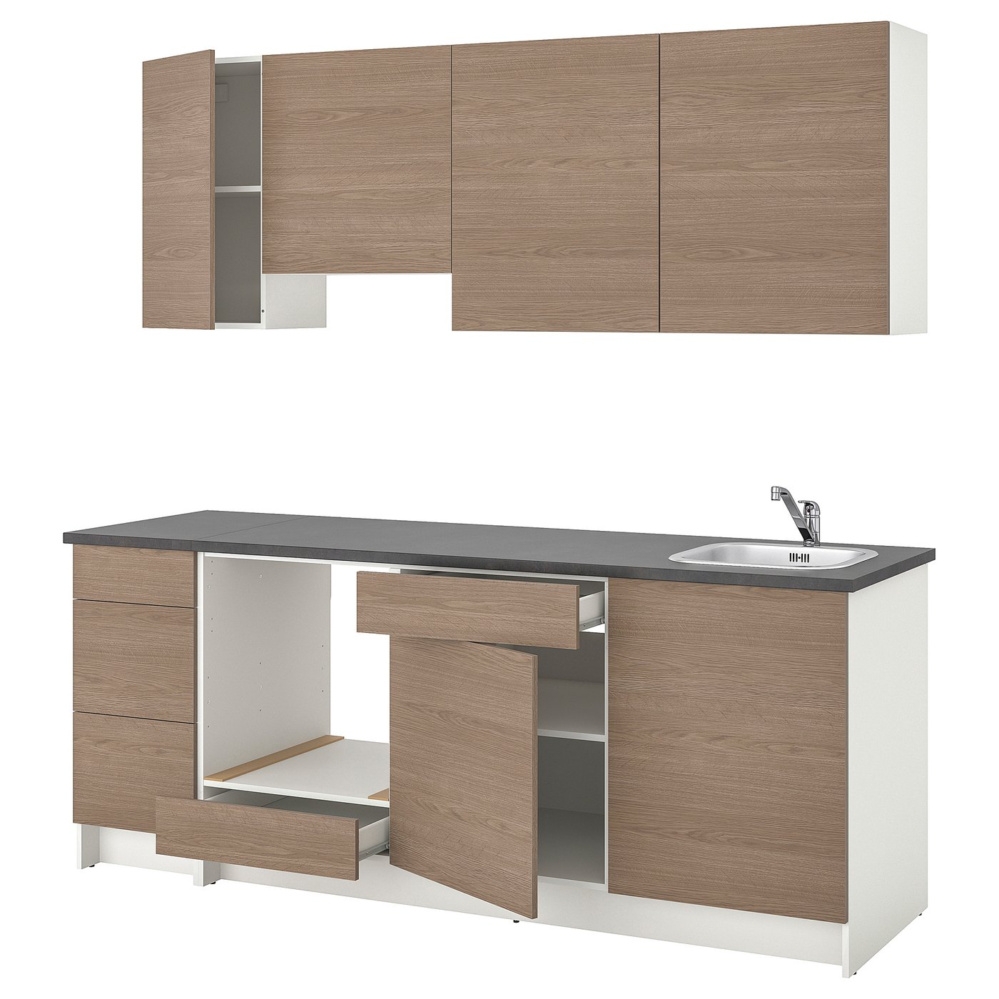 KNOXHULT Cucina - effetto legno grigio - IKEA IT