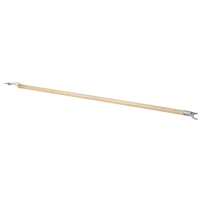 Scarpiera KOMPLEMENT, beige, legno di betulla, design a barra dritta, ganci in metallo.