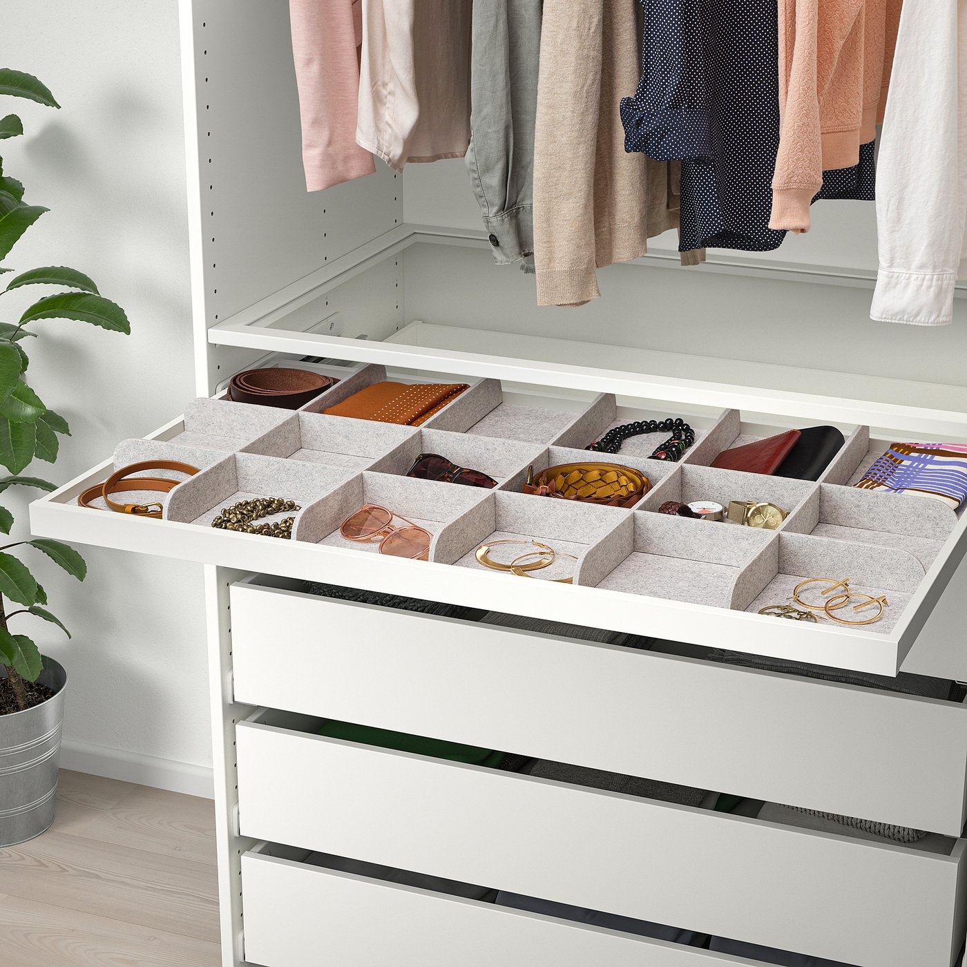 Divisorio Per Ripiani Armadio A Clip In Ferro Bianco – Organizzatore Senza Fori Per Vestiti, Libri E Biancheria