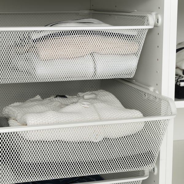 KOMPLEMENT Cestello in rete/binario estraibile - bianco - IKEA