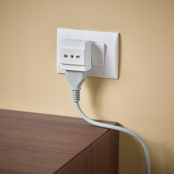 KOPPLA Adattatore con 3 prese, bianco