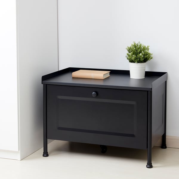 KORNSJÖ Panca con vano contenitore - nero - IKEA