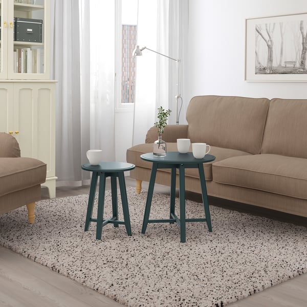 Kragsta Set Di 2 Tavolini Blu Scuro Verde Ikea It