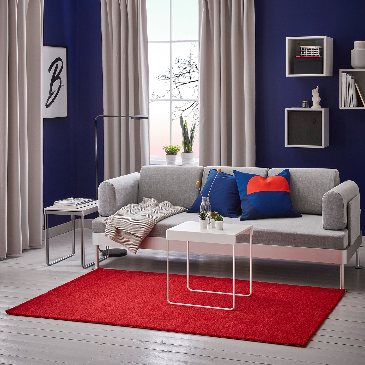 Langsted Tappeto Pelo Corto Rosso Ikea It