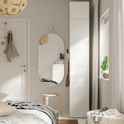 LASTARE Combinazione di guardaroba, bianco/con elemento top, 40x62x236 cm