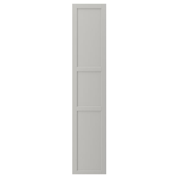 Anta cucina LERHYTTAN, grigio chiaro, struttura in legno massello con bordi smussati, design tradizionale.