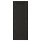 LERHYTTAN: anta cucina nera, telaio in legno massello, bordi smussati, pannello impiallacciato frassino, design classico.