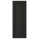 LERHYTTAN: anta cucina nera, telaio in legno massello, bordi smussati, pannello impiallacciato frassino, design classico.