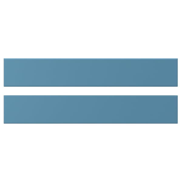 Due cassetti orizzontali rettangolari in legno blu.