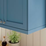 LERHYTTAN Lista sottopensile, bordo profilato, blu, 221 cm