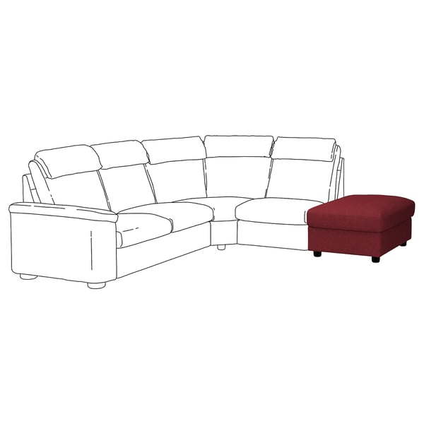 LIDHULT Fodera terminale aperto/contenitore - Lejde rossiccio - IKEA