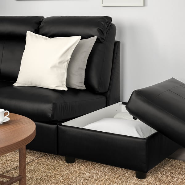 Lidhult Divano Angolare A 5 Posti Con Terminale Aperto Grann Bomstad Nero Ikea It