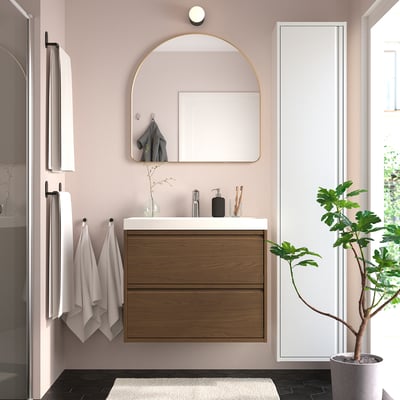 LINDBYN Specchio, color oro, 80x80 cm