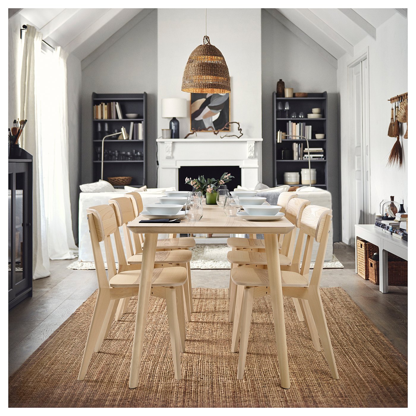 LISABO tavolo, impiallacciatura di frassino, 200x78 cm IKEA Italia