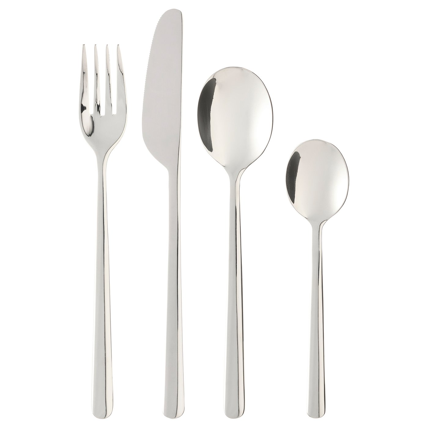 LÖFTESRIK Servizio di posate, 24 pezzi - inox