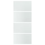 LUNDBRÄSMA 4 pannelli telaio anta scorrevole, vetro a quadri, 100x236 cm
