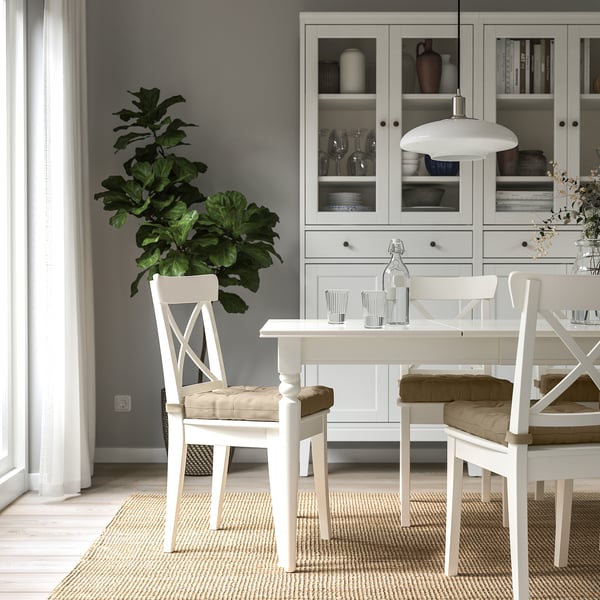MALINDA Cuscino per sedia, beige, 40/35x38x7 cm
