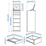 Illustrazione con le misure del prodotto: MALM.