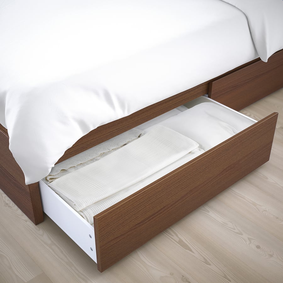 MALM Contenitore struttura letto alta, mordente marrone ...