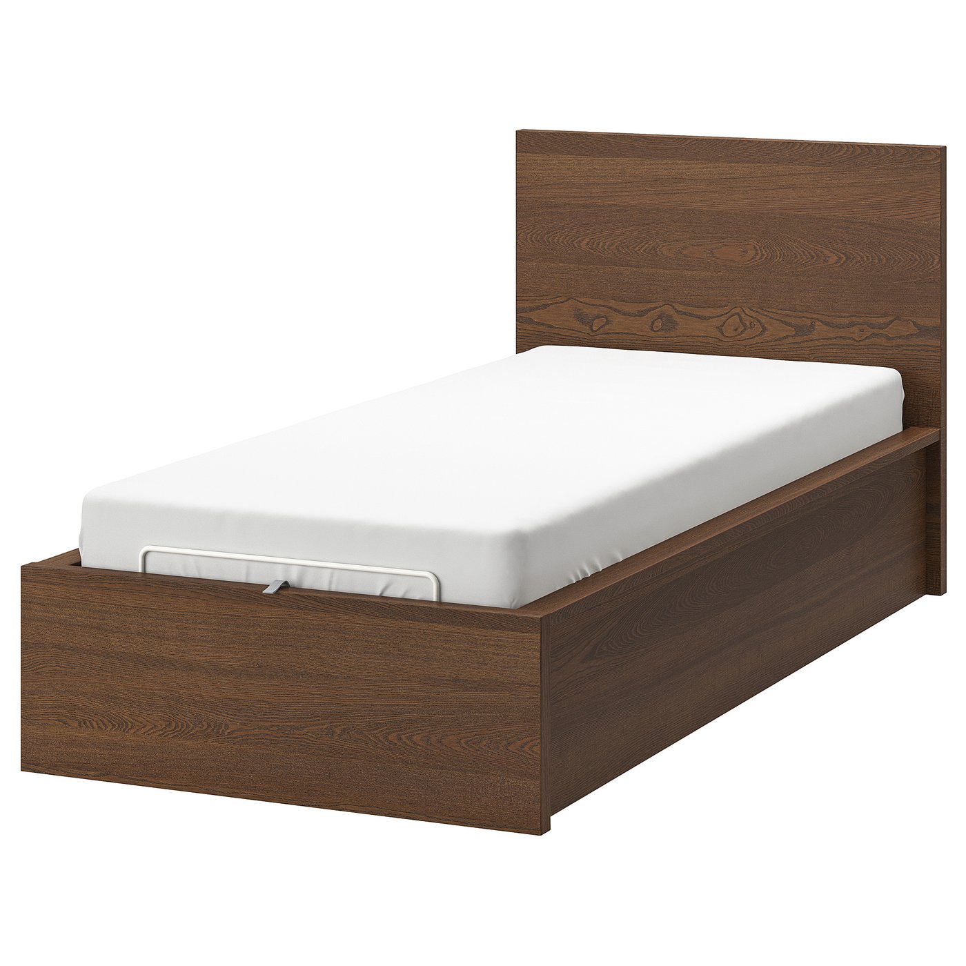 MALM Struttura letto con contenitore - mordente marrone ...