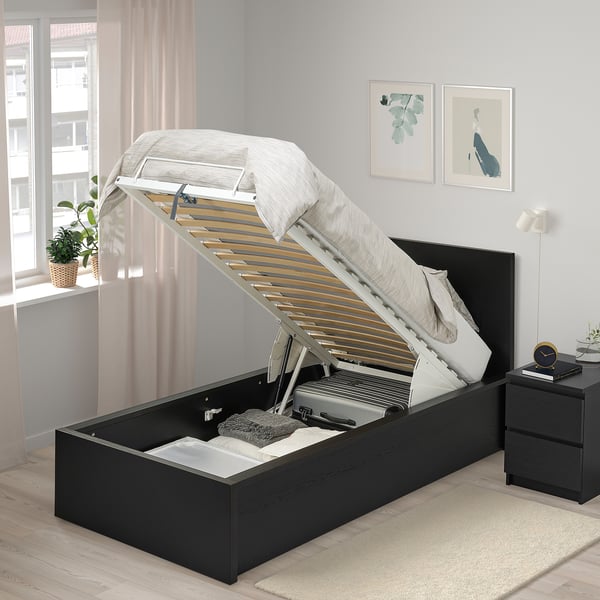 Malm Struttura Letto Con Contenitore Marrone Nero Ikea It