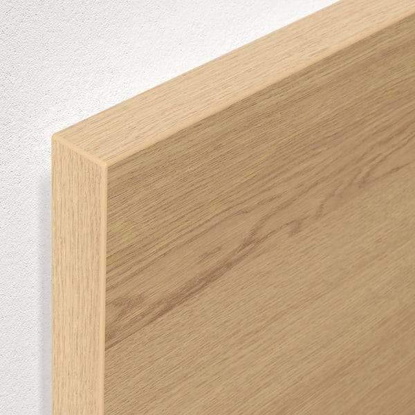 Piccolo dettaglio di venature del legno del pannello impiallacciato marrone chiaro.